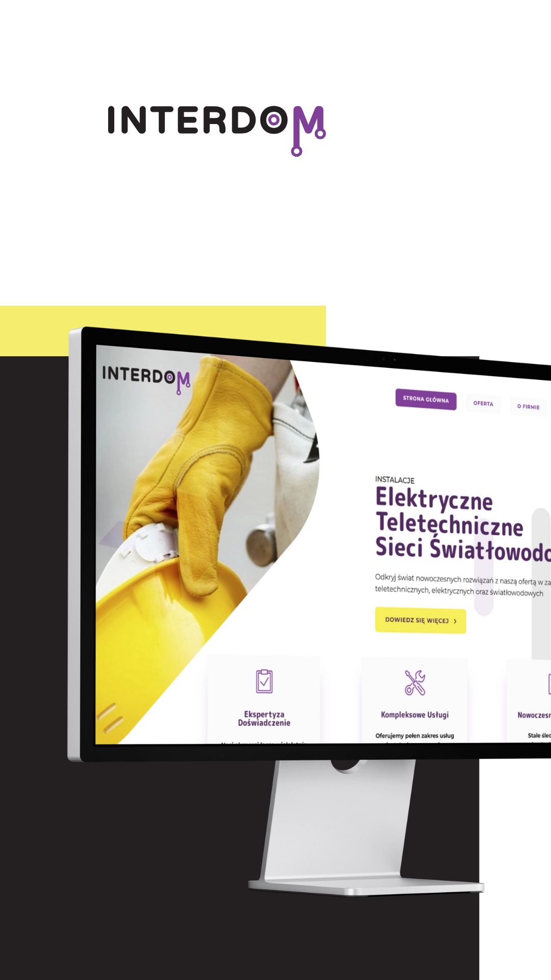 <p>Strona Interdom została zaprojektowana jako nowoczesna wizytówka, prezentująca profesjonalne usługi instalacyjne.</p>